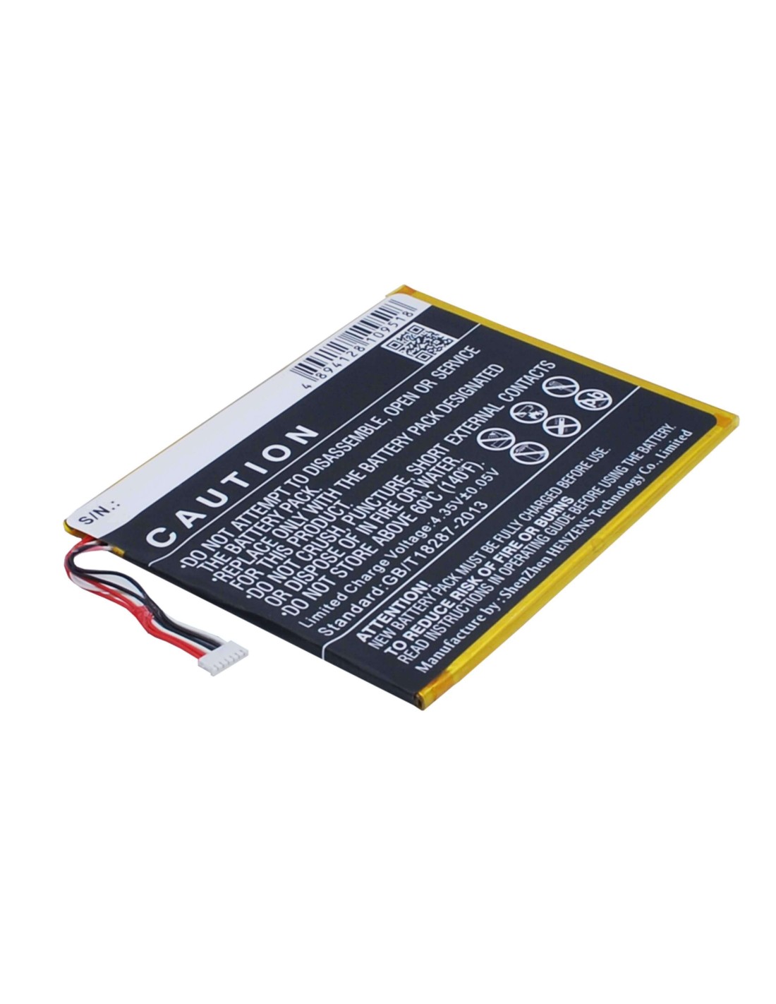 Battery for Alcatel One Touch Pixi 7, OT-9006W 3.8V, 2800mAh - 10.64Wh