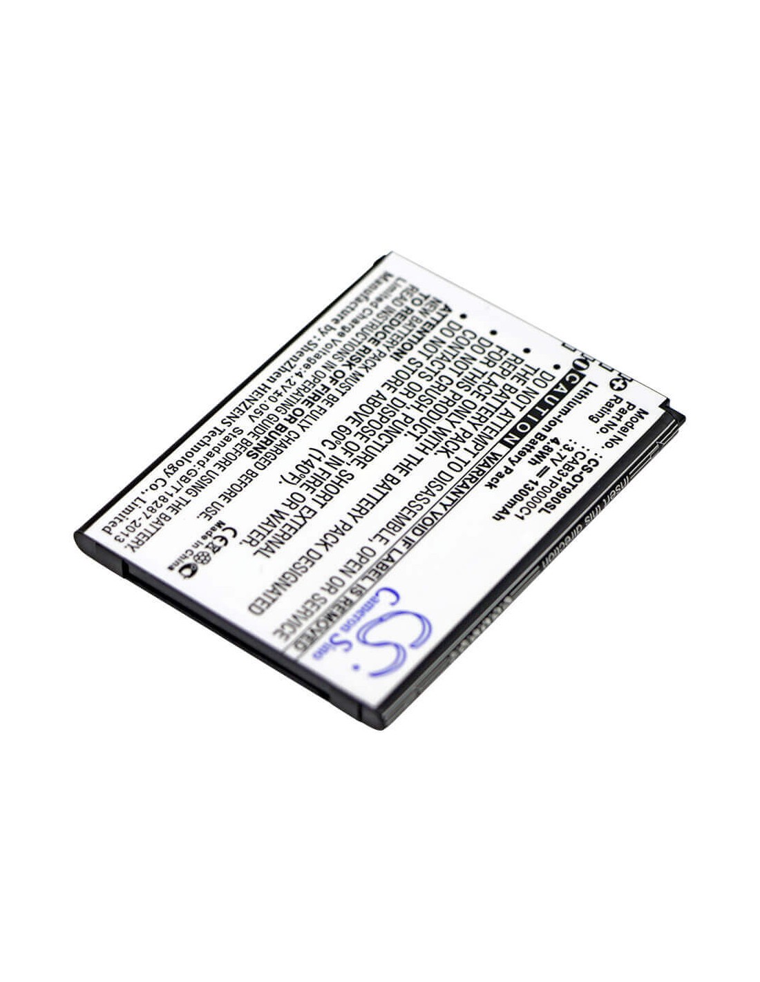Battery for Alcatel One Touch 990, OT-990, One Touch 908 3.7V, 1300mAh - 4.81Wh