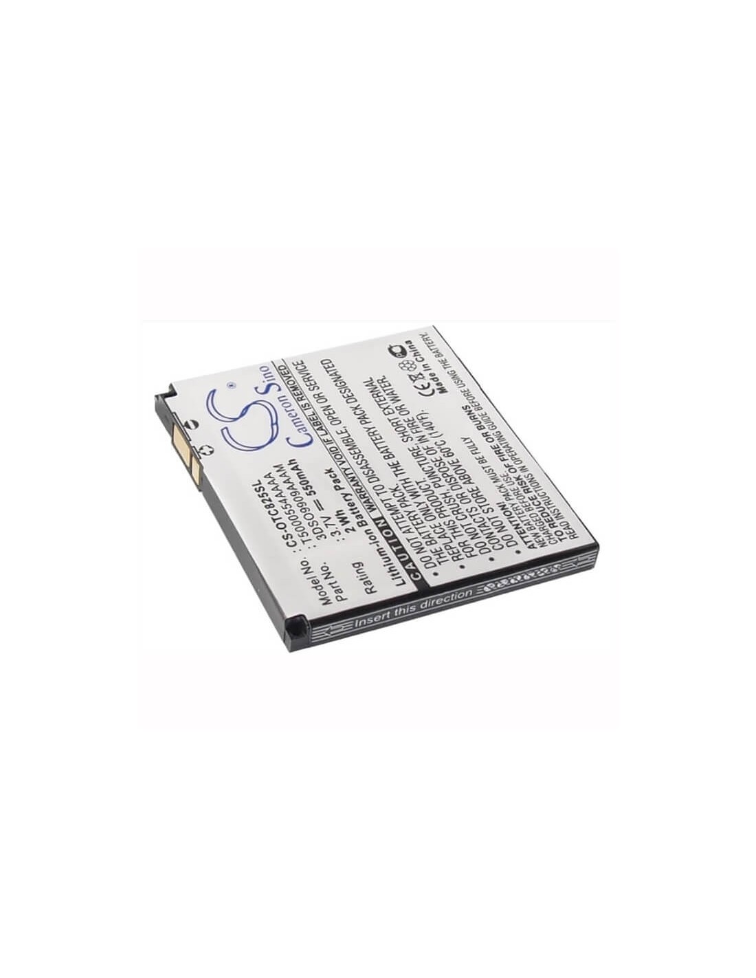 Battery for Alcatel OT-C825, OT-C835, Elle No3 3.7V, 550mAh - 2.04Wh