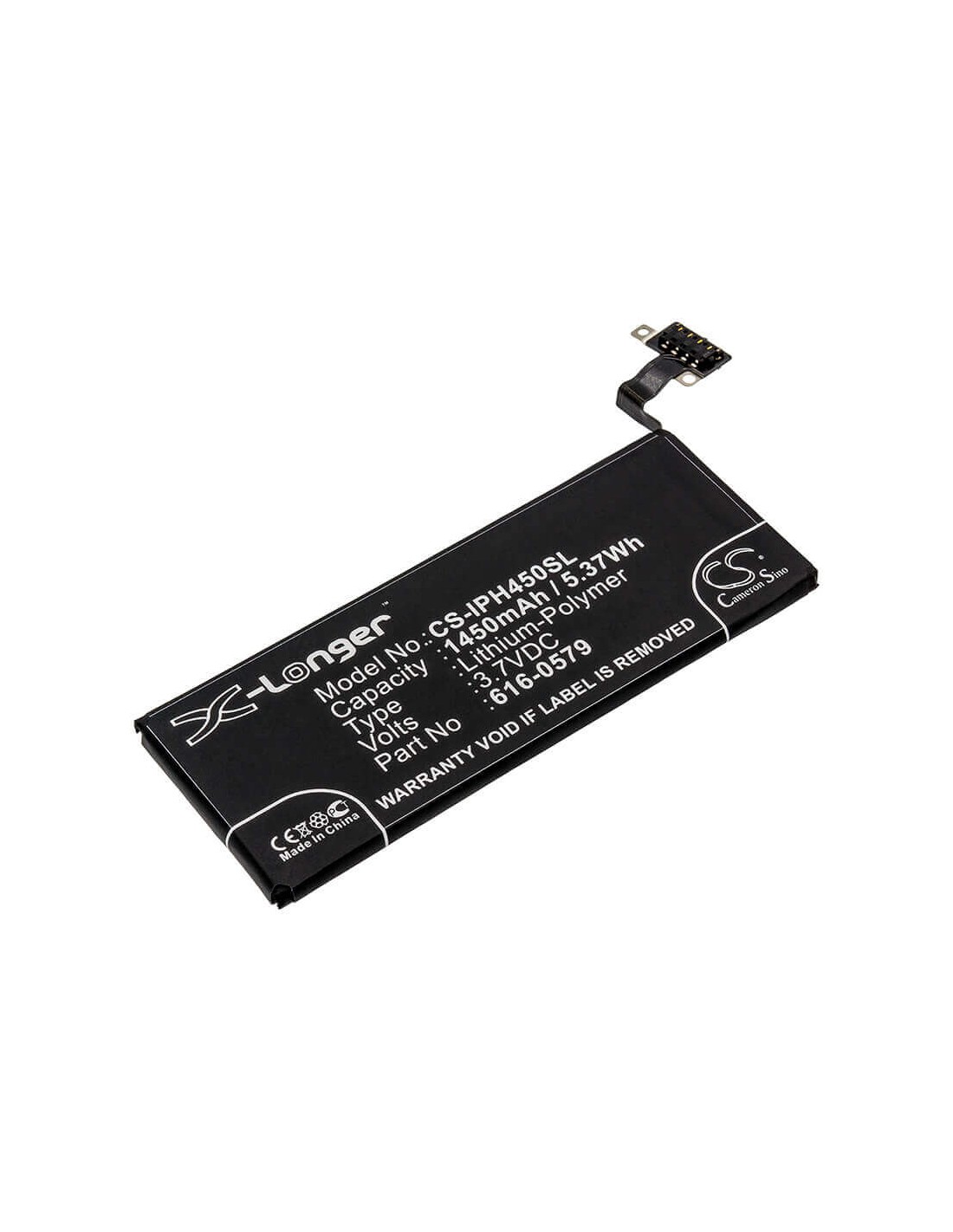 Battery for Apple iPhone 4S, iPhone 4S 16GB, iPhone 4S 32GB 3.7V, 1450mAh - 5.37Wh