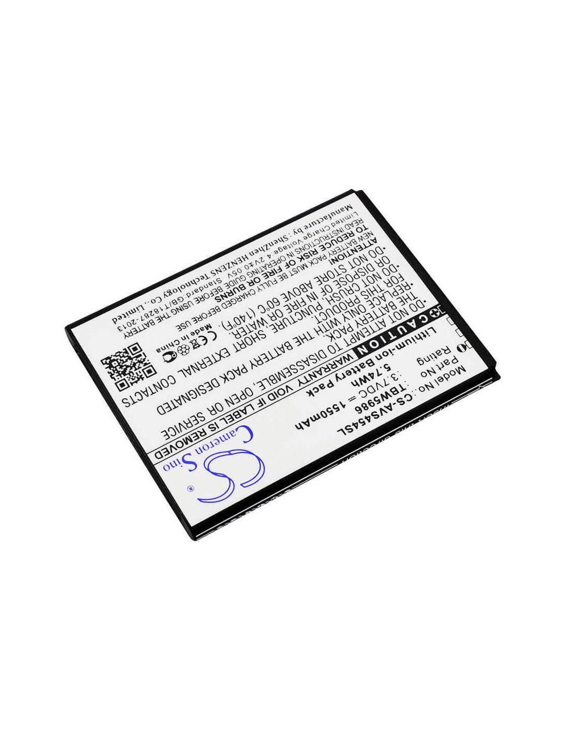 Battery for Archos 45 Helium 4G, 45b Helium 4g, 45 Neon 3.7V, 1550mAh - 5.74Wh