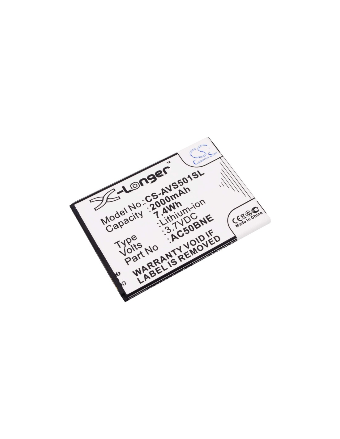 Battery for Archos Neon 50b, 50b Neon, AC50BNE 3.7V, 2000mAh - 7.40Wh