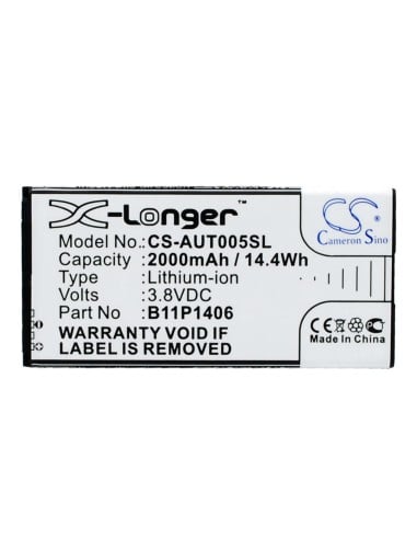 Battery for Asus PadFone X Mini 4.5, PadFone X Mini 4.5 4G, PF450CL 3.8V, 2000mAh - 7.60Wh