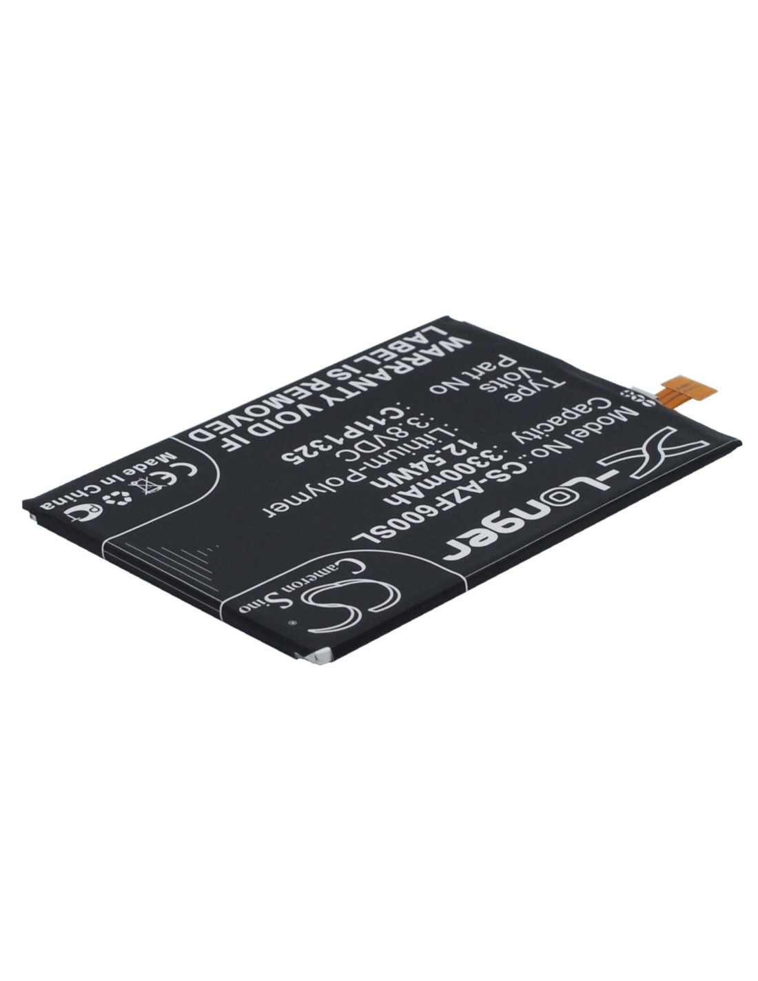 Battery for Asus ZenFone 6, A600, A600CG 3.8V, 3300mAh - 12.54Wh