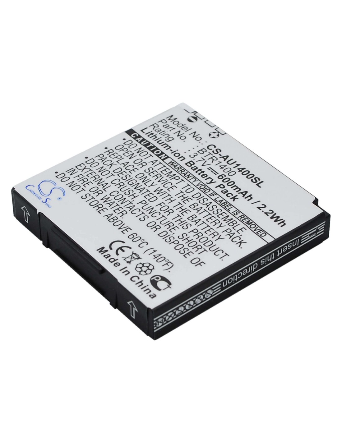 Battery for Audiovox CDM-1400, PCS-1400, PPC-1400 3.7V, 600mAh - 2.22Wh