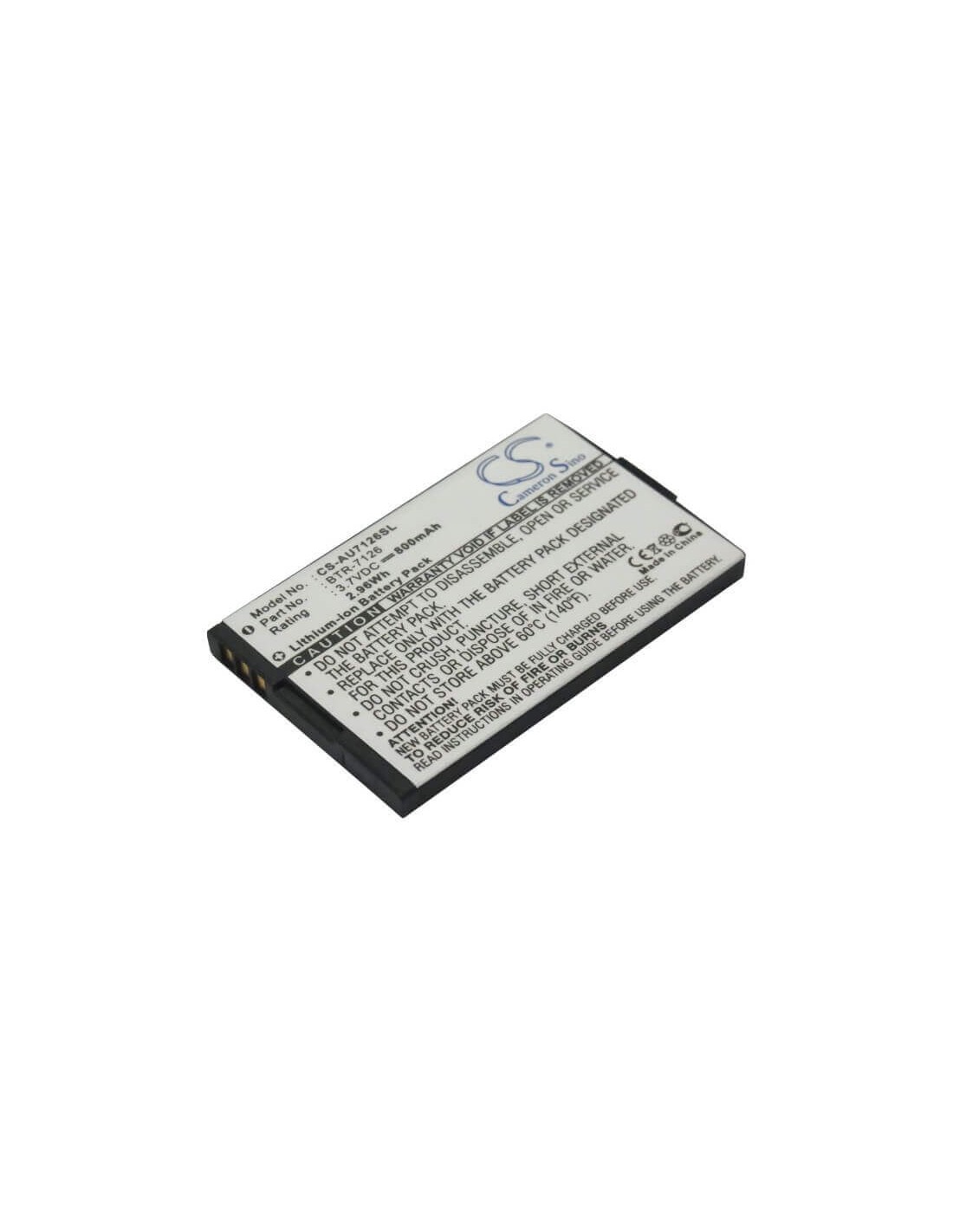 Battery for Audiovox CDM-7126, CDM-7176, CDM-8074 3.7V, 800mAh - 2.96Wh