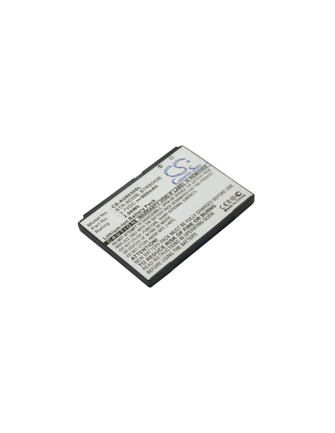 Battery for Audiovox PCD TXT8030, PCD TXT8030 Razzle 3.7V, 800mAh - 2.96Wh