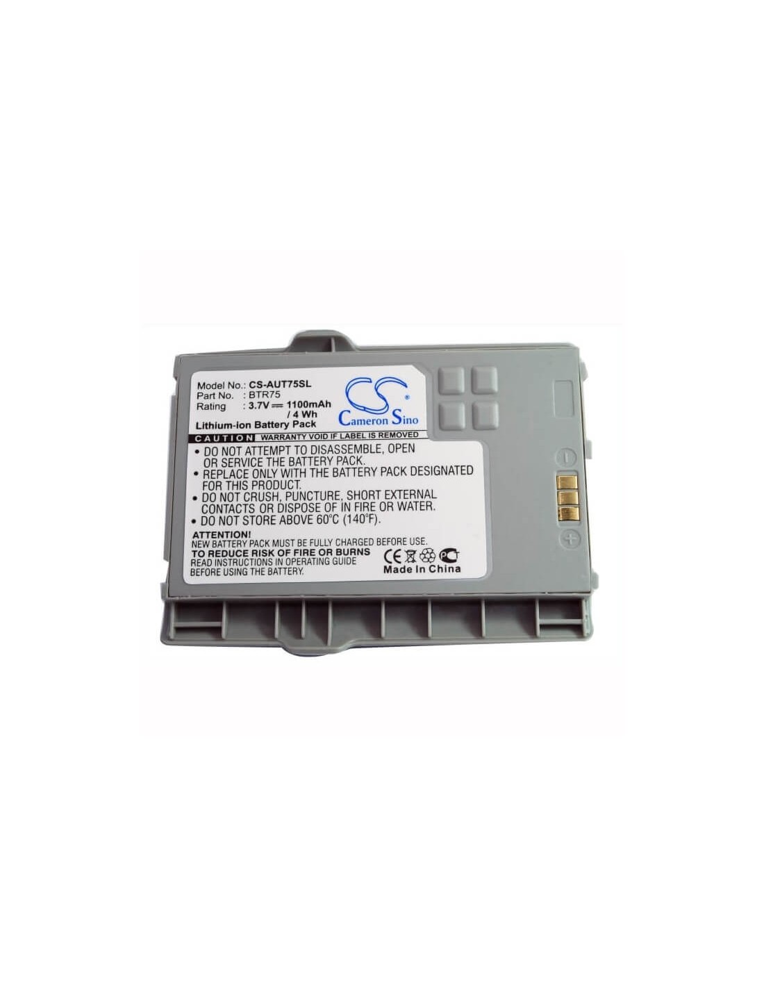 Battery for Audiovox GTX75 3.7V, 1100mAh - 4.07Wh