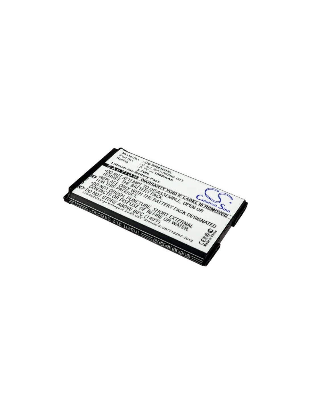 Battery for Blackberry Curve 8300, Curve 8310, Curve 8320 3.7V, 1000mAh - 3.70Wh