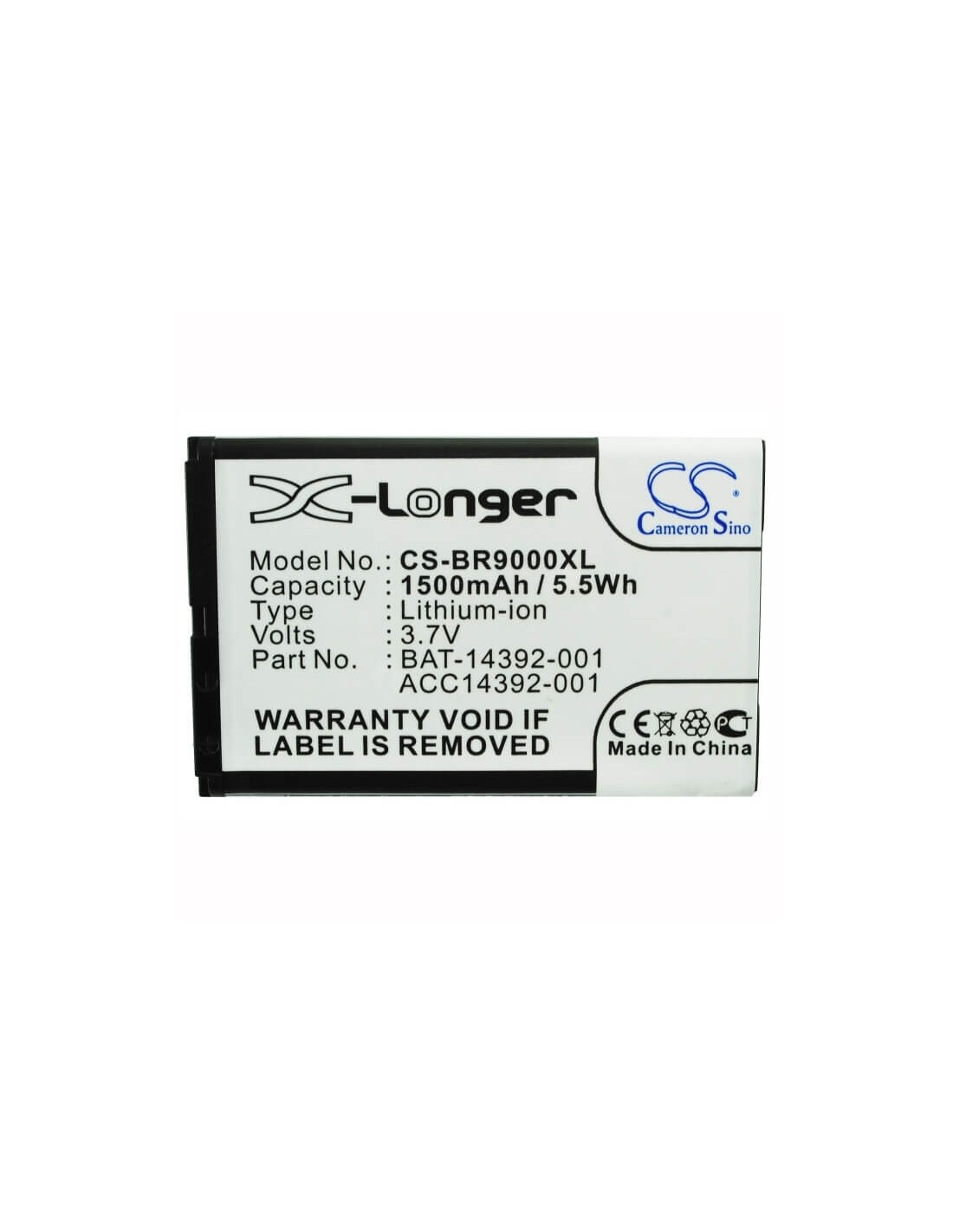 Battery for BLACKBERRY Bold 9000 3.7V, 1500mAh - 5.55Wh