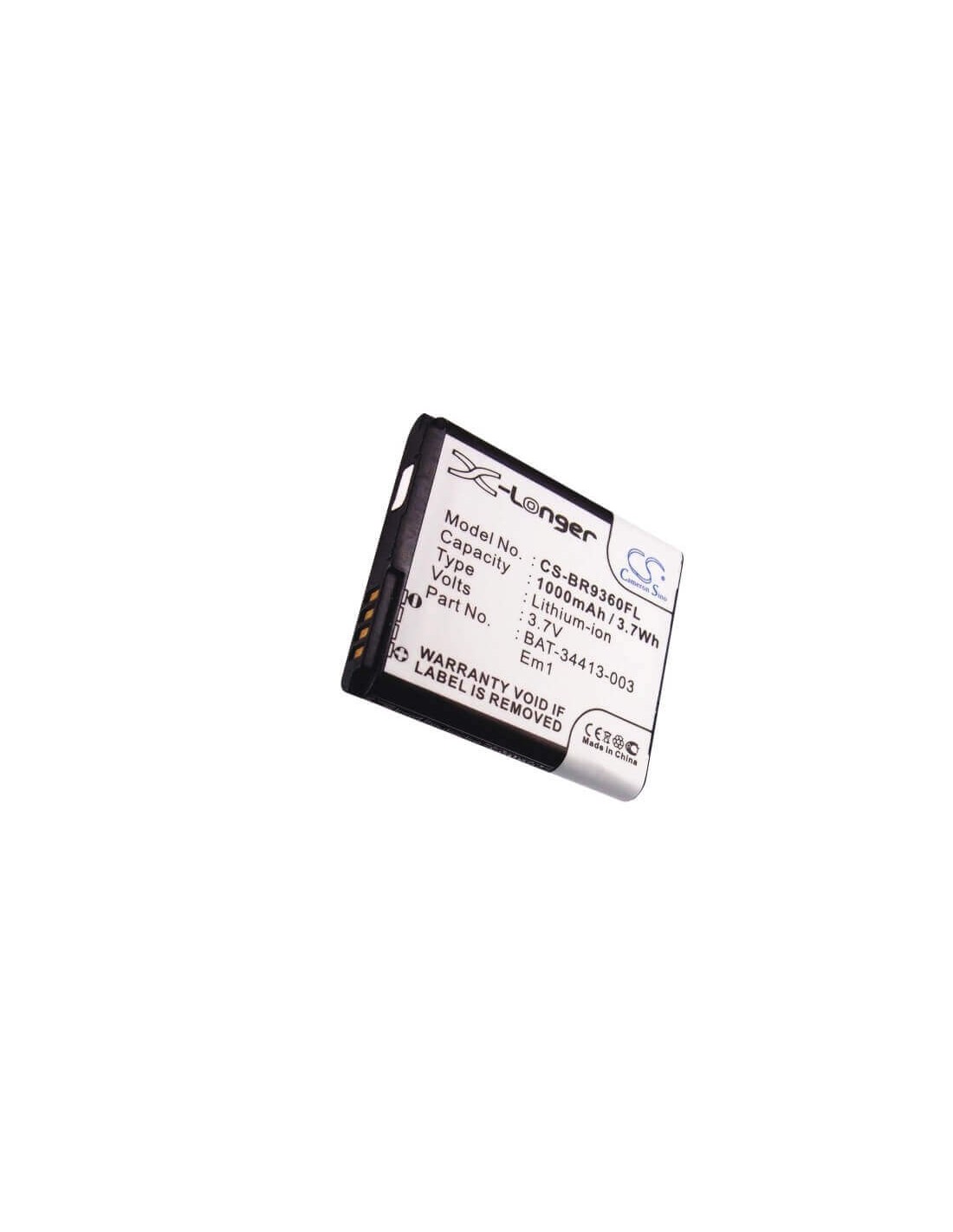 Battery for Blackberry Curve 9370, 3.7V, 1000mAh - 3.70Wh