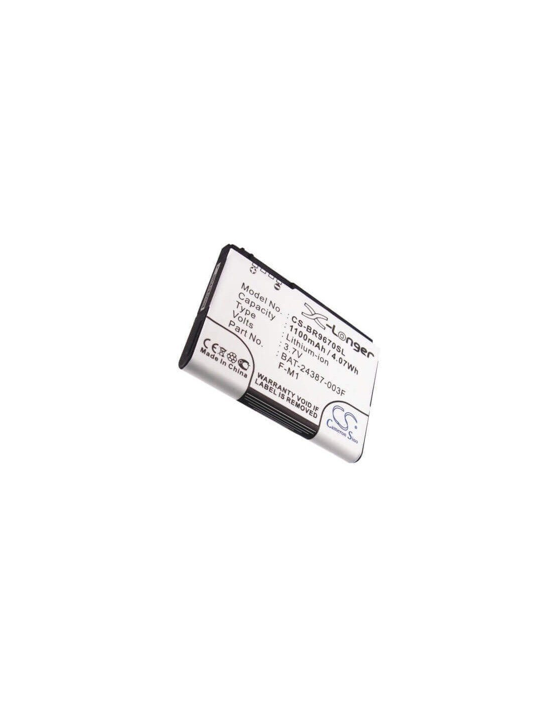 Battery for Blackberry Pearl 3G, Pearl 2, Pearl 9100 3.7V, 1100mAh - 4.07Wh