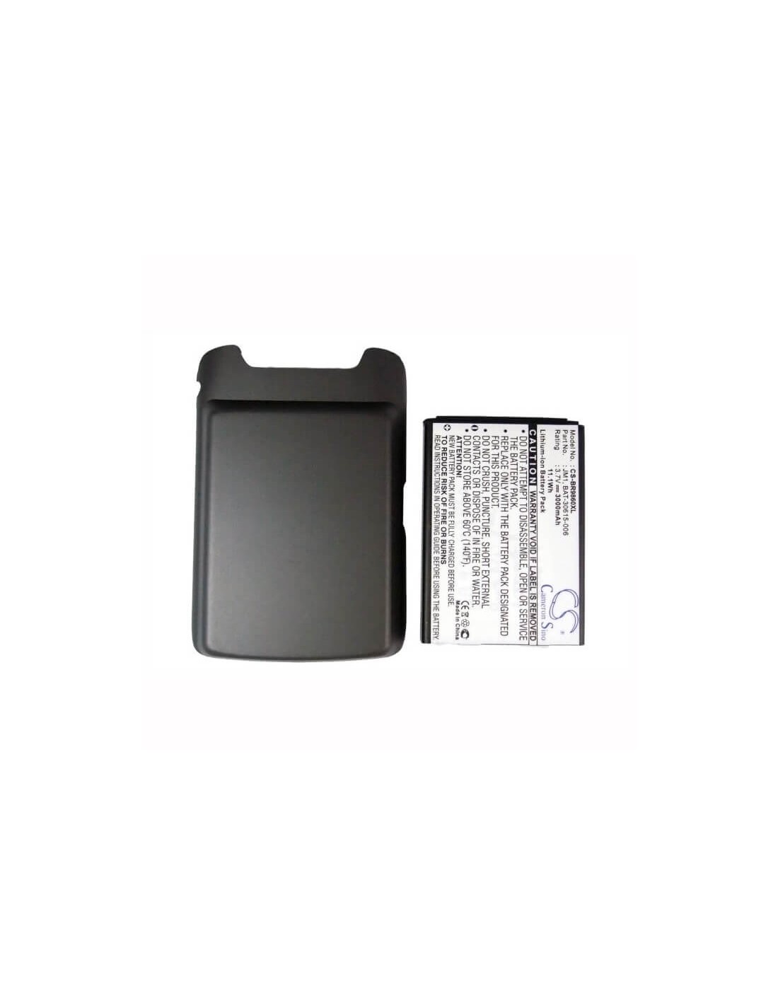 Battery for Blackberry Torch 9860, Torch 9850 3.7V, 3000mAh - 11.10Wh