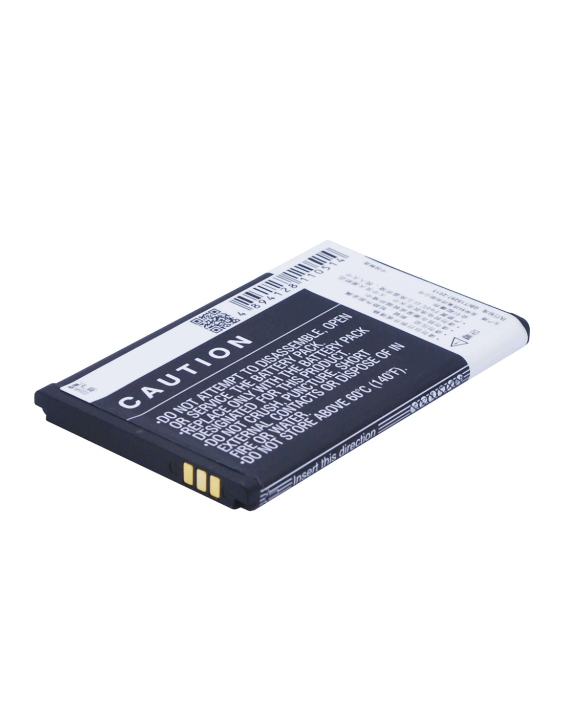Battery for BLU Dash, D120, D130 3.7V, 1450mAh - 5.37Wh
