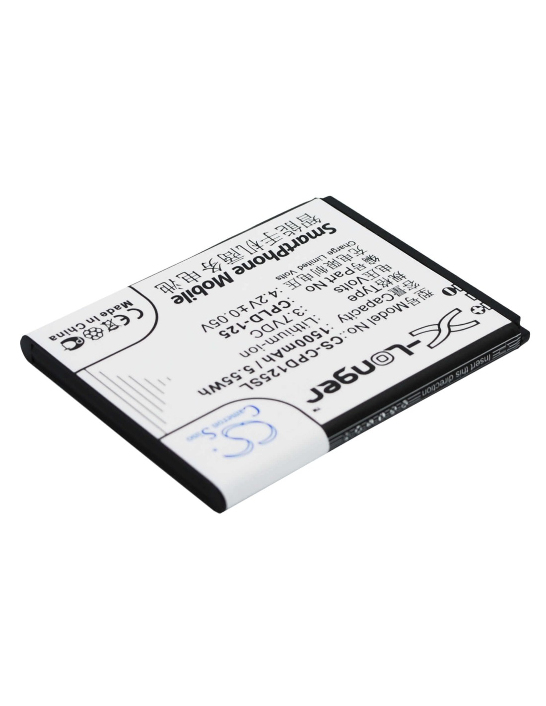 Battery for Coolpad 8017-T00 3.7V, 1500mAh - 5.55Wh