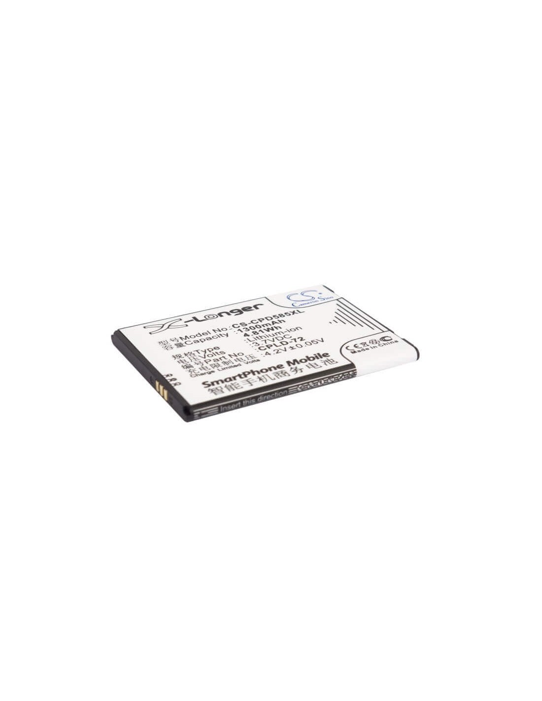 Battery for Coolpad 5832, 5855 3.7V, 1300mAh - 4.81Wh