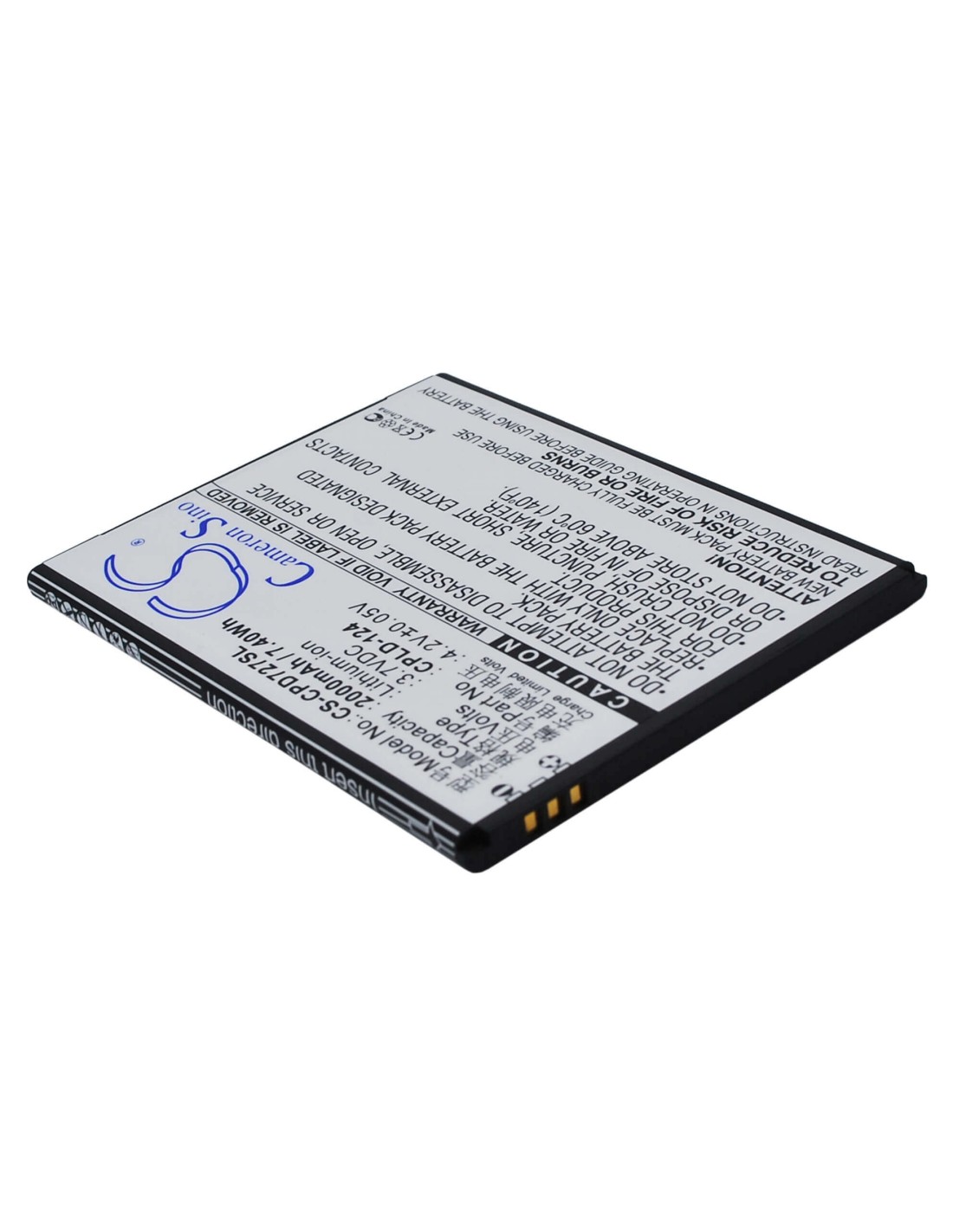 Battery for Coolpad 7275 3.7V, 2000mAh - 7.40Wh