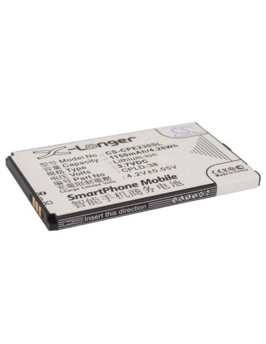Battery for Coolpad E230, F608, F603 3.7V, 1150mAh - 4.26Wh