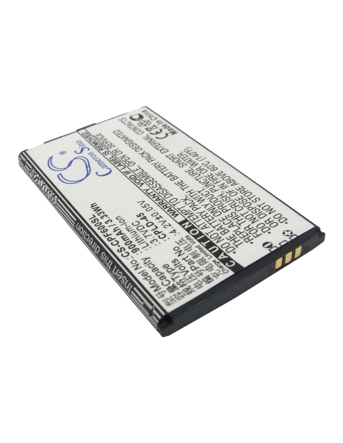 Battery for Coolpad F618, S180, E506 3.7V, 900mAh - 3.33Wh