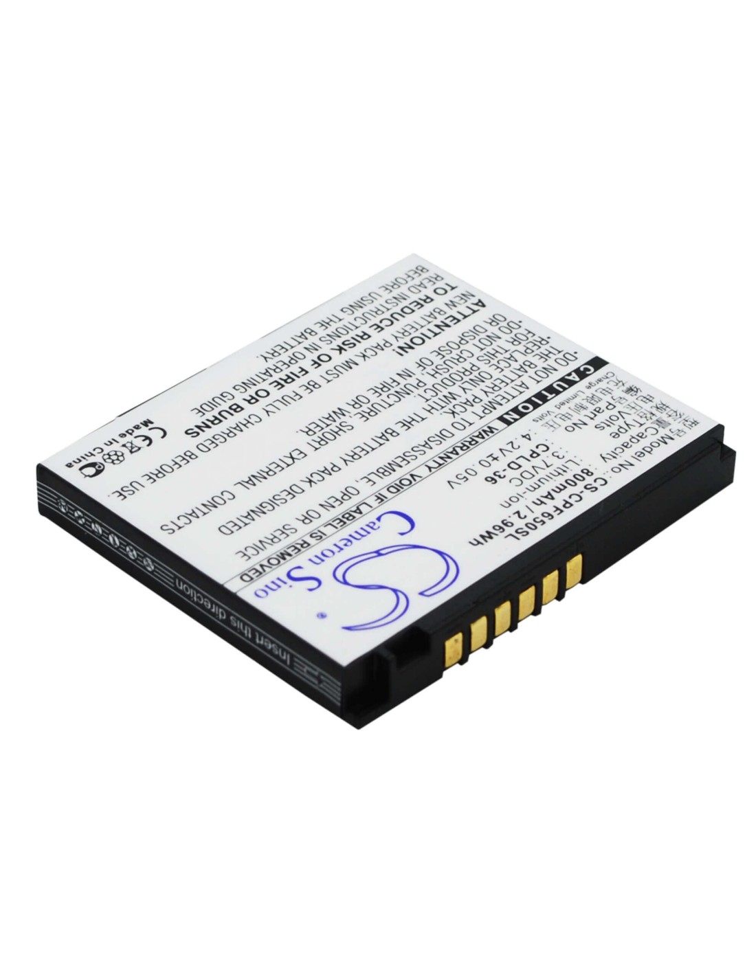 Battery for Coolpad S100A, S116, E28 3.7V, 800mAh - 2.96Wh