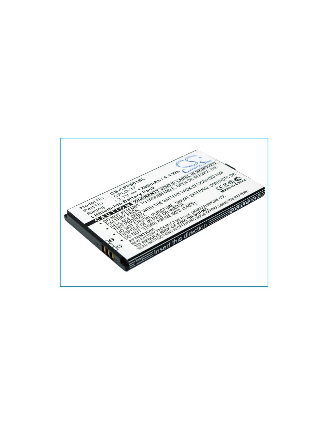 Battery for Coolpad N900, N900+, F801 3.7V, 1200mAh - 4.44Wh