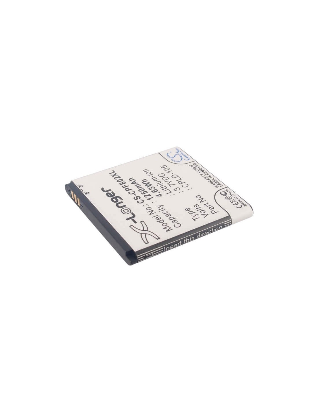 Battery for Coolpad 8020+ 3.7V, 1250mAh - 4.63Wh