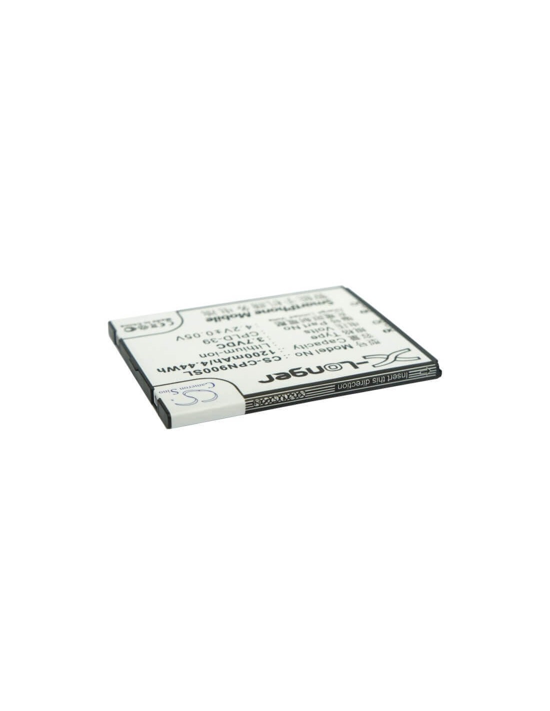 Battery for Coolpad 8900, N900S, 8910 3.7V, 1200mAh - 4.44Wh