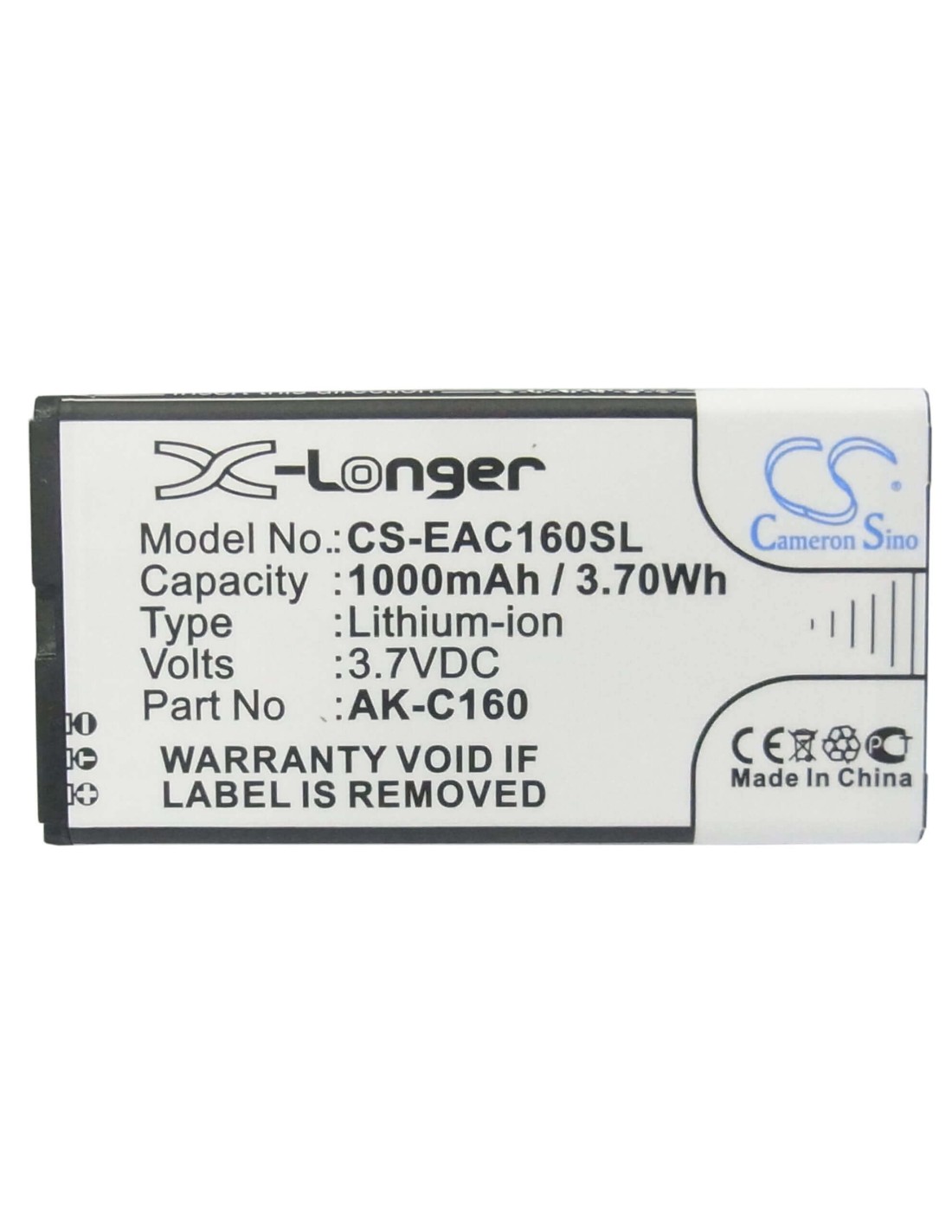 Battery for Emporia ECO, C160, C160-001 3.7V, 1000mAh - 3.70Wh