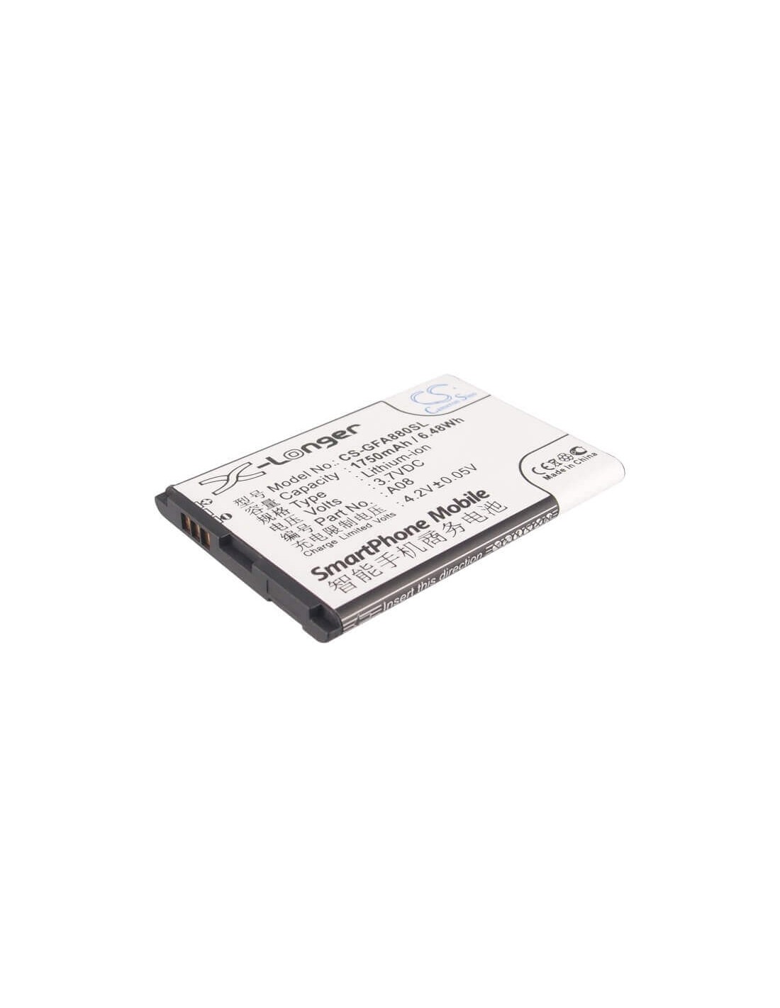 Battery for GFive A79, A86, A78 3.7V, 1750mAh - 6.48Wh