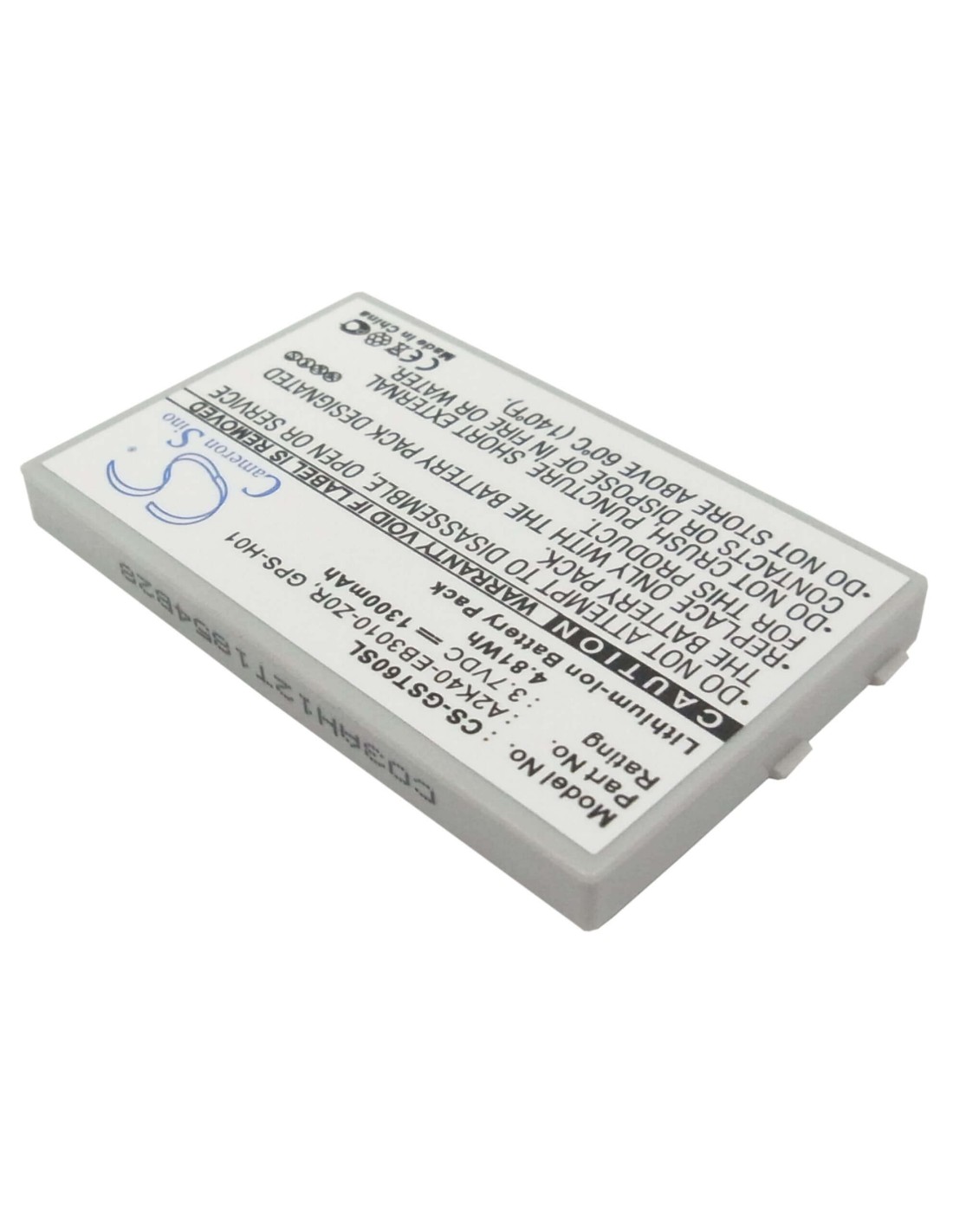 Battery for Gigabyte gSmart t600, gSmart MW998 3.7V, 1300mAh - 4.81Wh