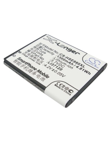 Battery for Hisense HS-E860, E860, E860c 3.7V, 1300mAh - 4.81Wh