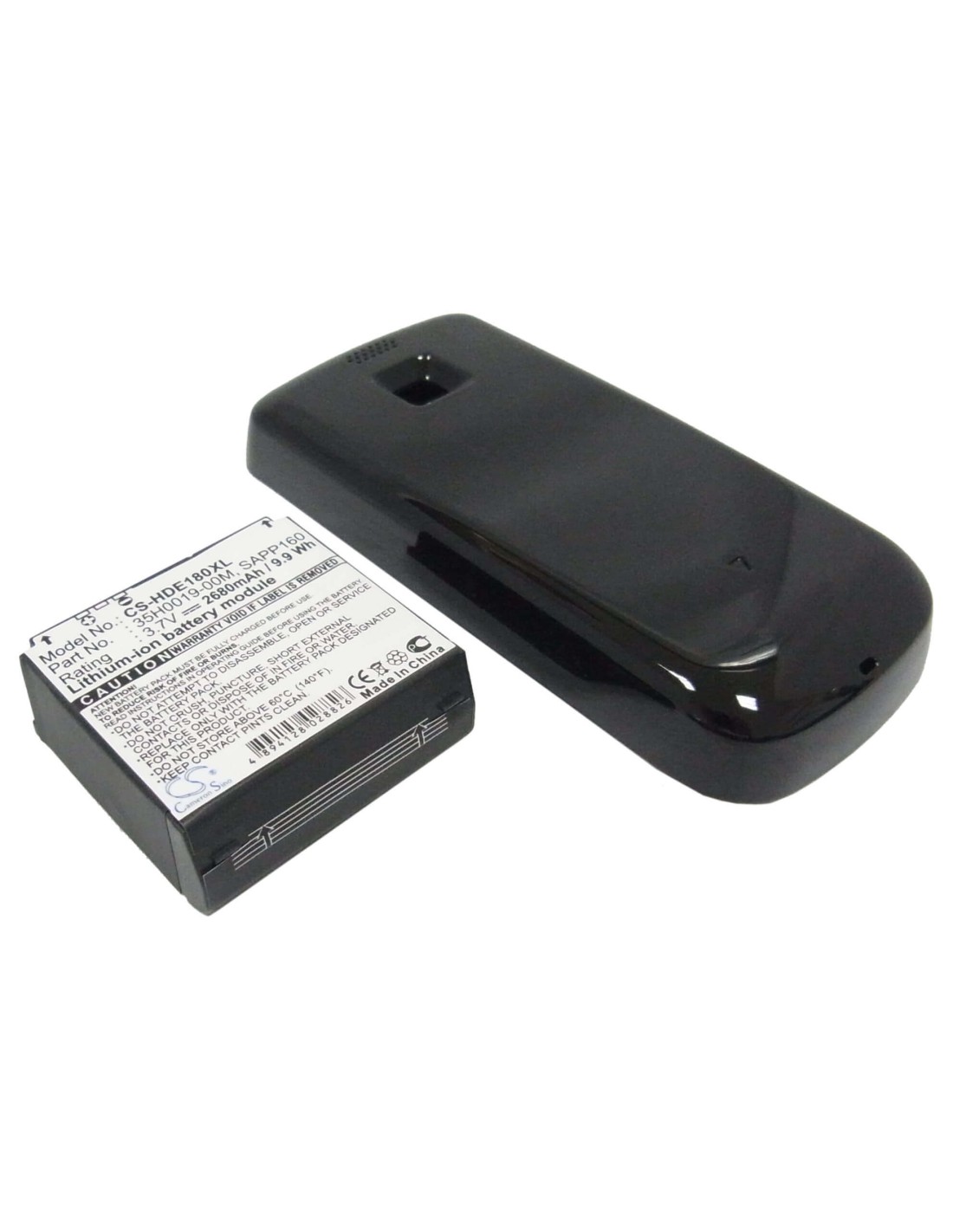 Battery for HTC Magic, A6161, Sapphire, black back cover 3.7V, 2680mAh - 9.92Wh