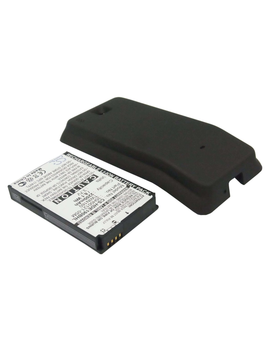 Battery for HTC Hero, Hero 100, Hero 130, black back cover 3.7V, 2200mAh - 8.14Wh