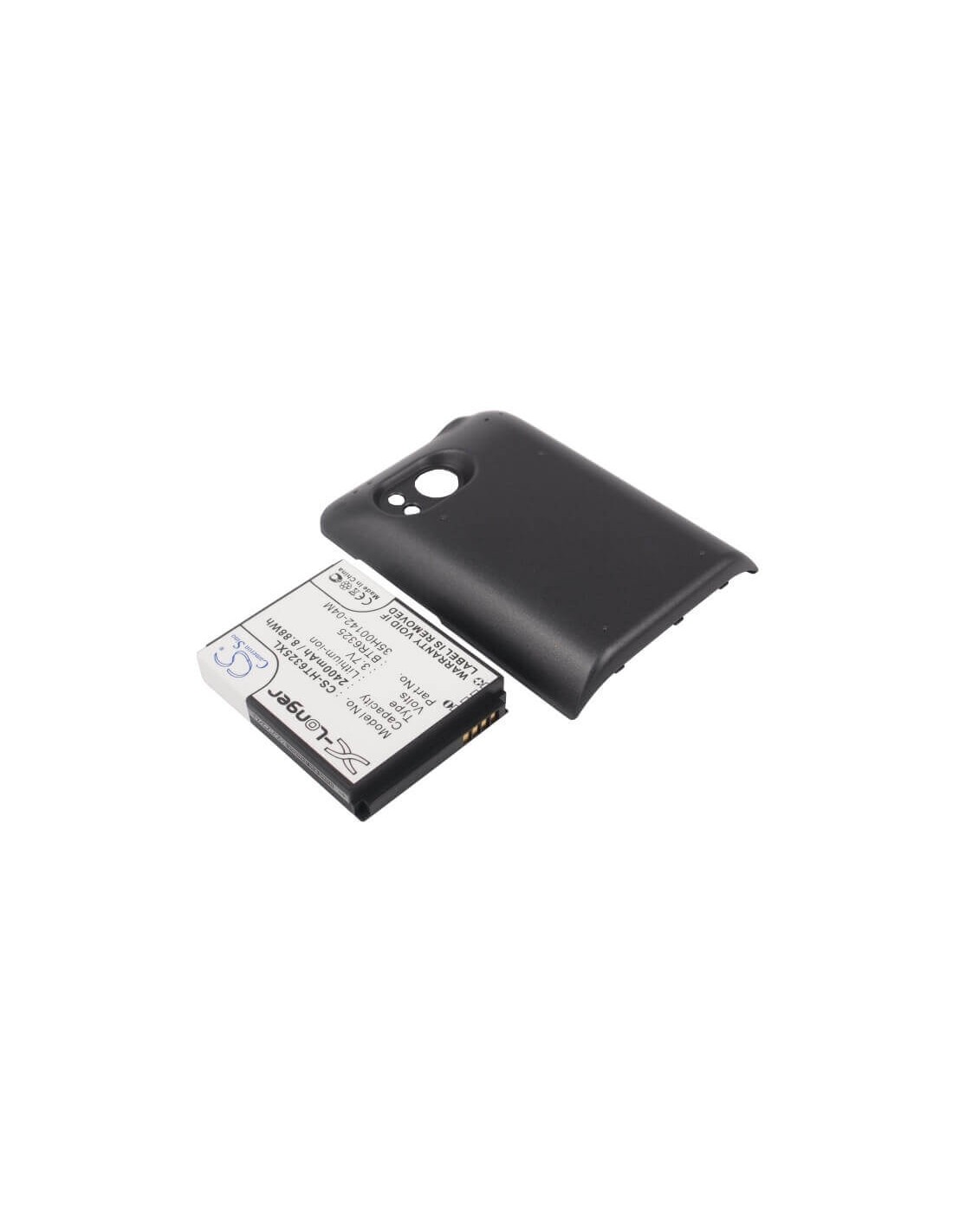 Battery for HTC Thunderbolt, Thunderbolt 4G, ADR6400 3.7V, 2400mAh - 8.88Wh