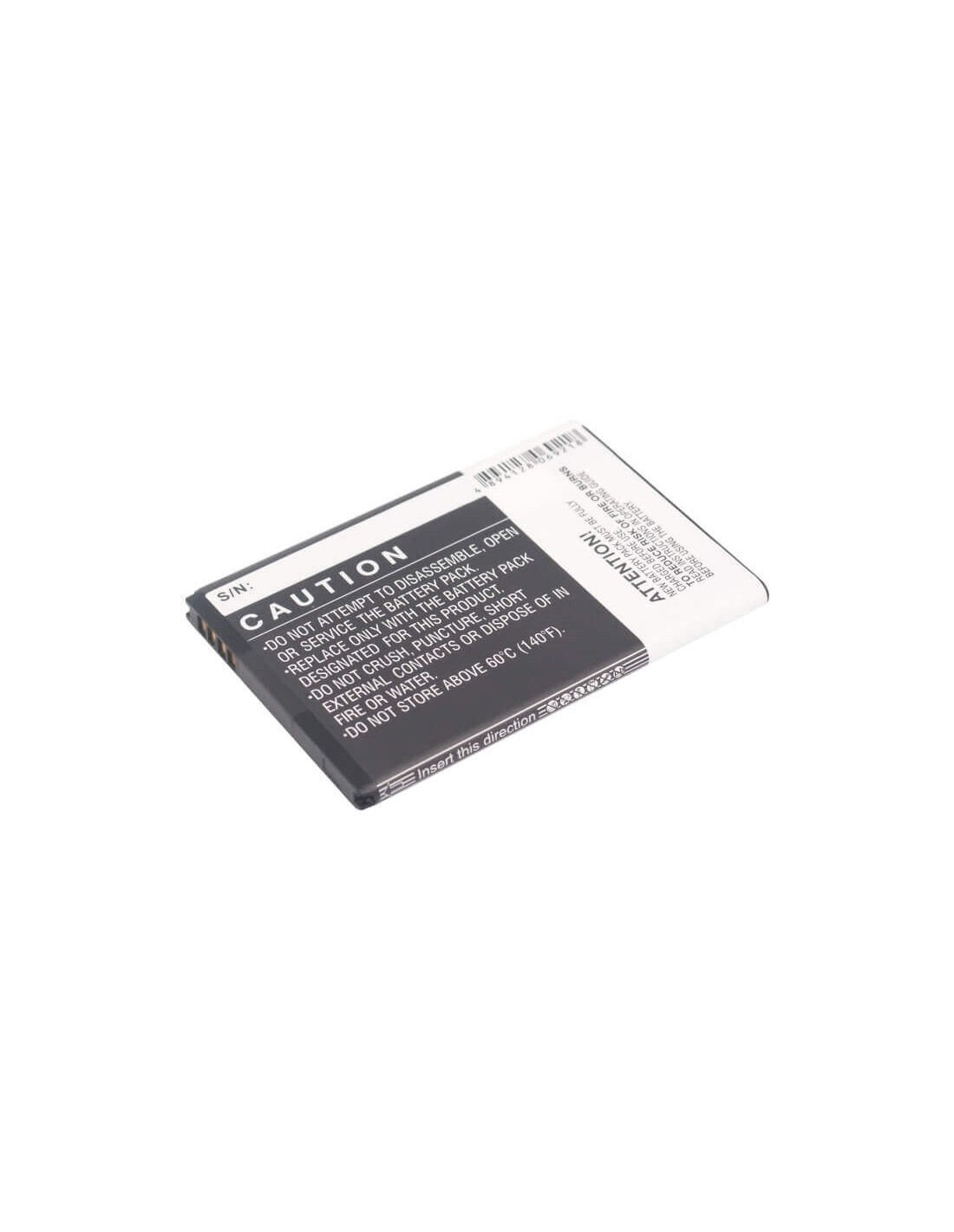 Battery for HTC Droid Incredible 2, Droid Incredible II, ADR6350 3.7V, 1600mAh - 5.92Wh