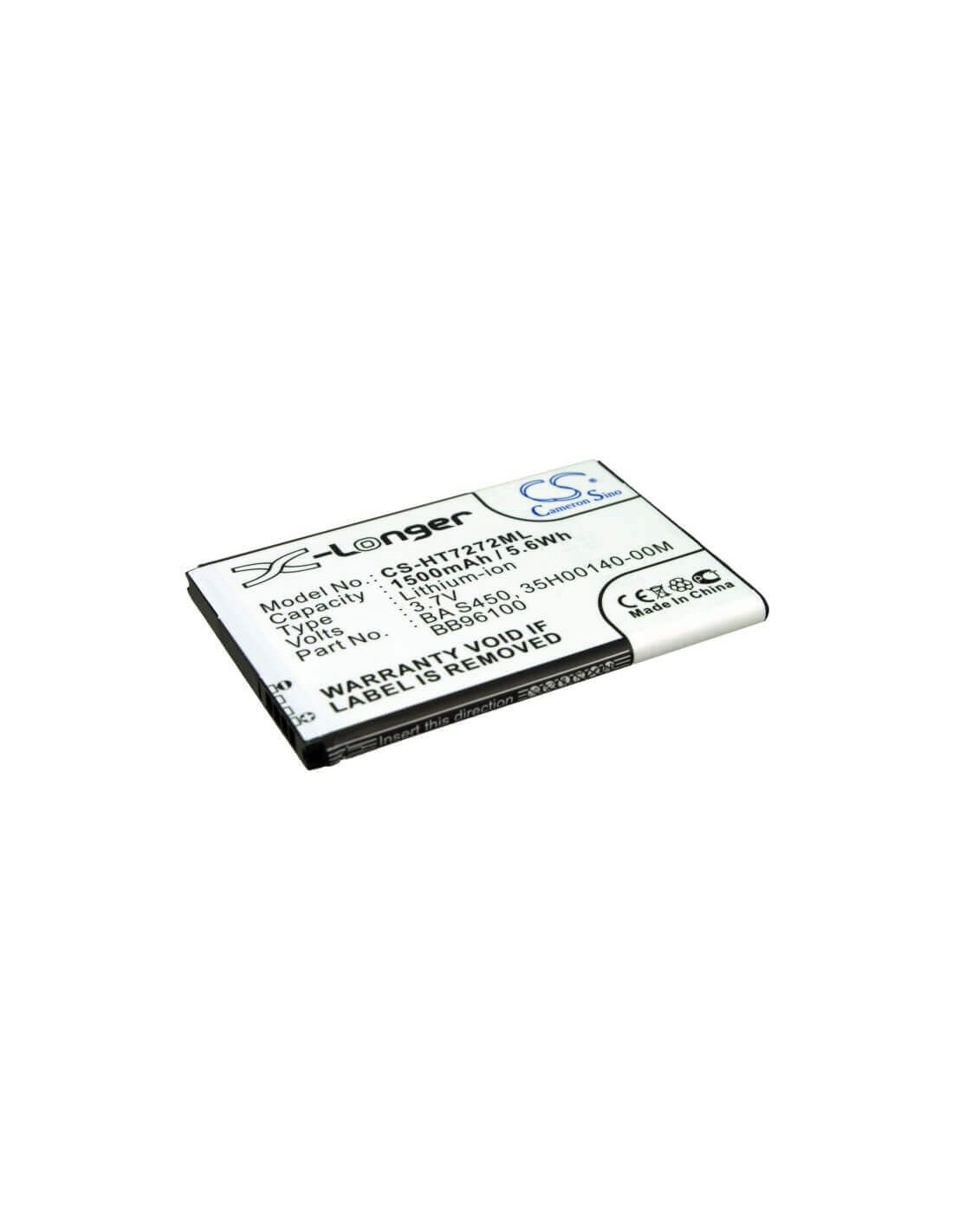 Battery for HTC Desire Z, A7272, Vision 3.7V, 1500mAh - 5.55Wh