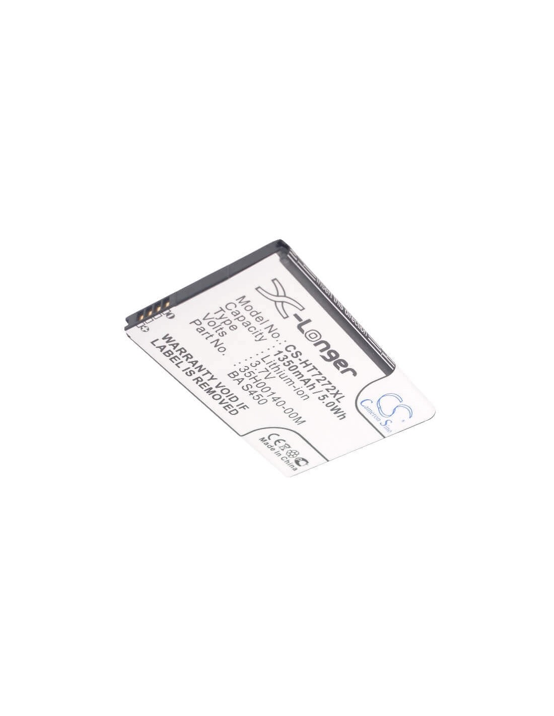 Battery for HTC Desire Z, A7272, Vision 3.7V, 1350mAh - 5.00Wh