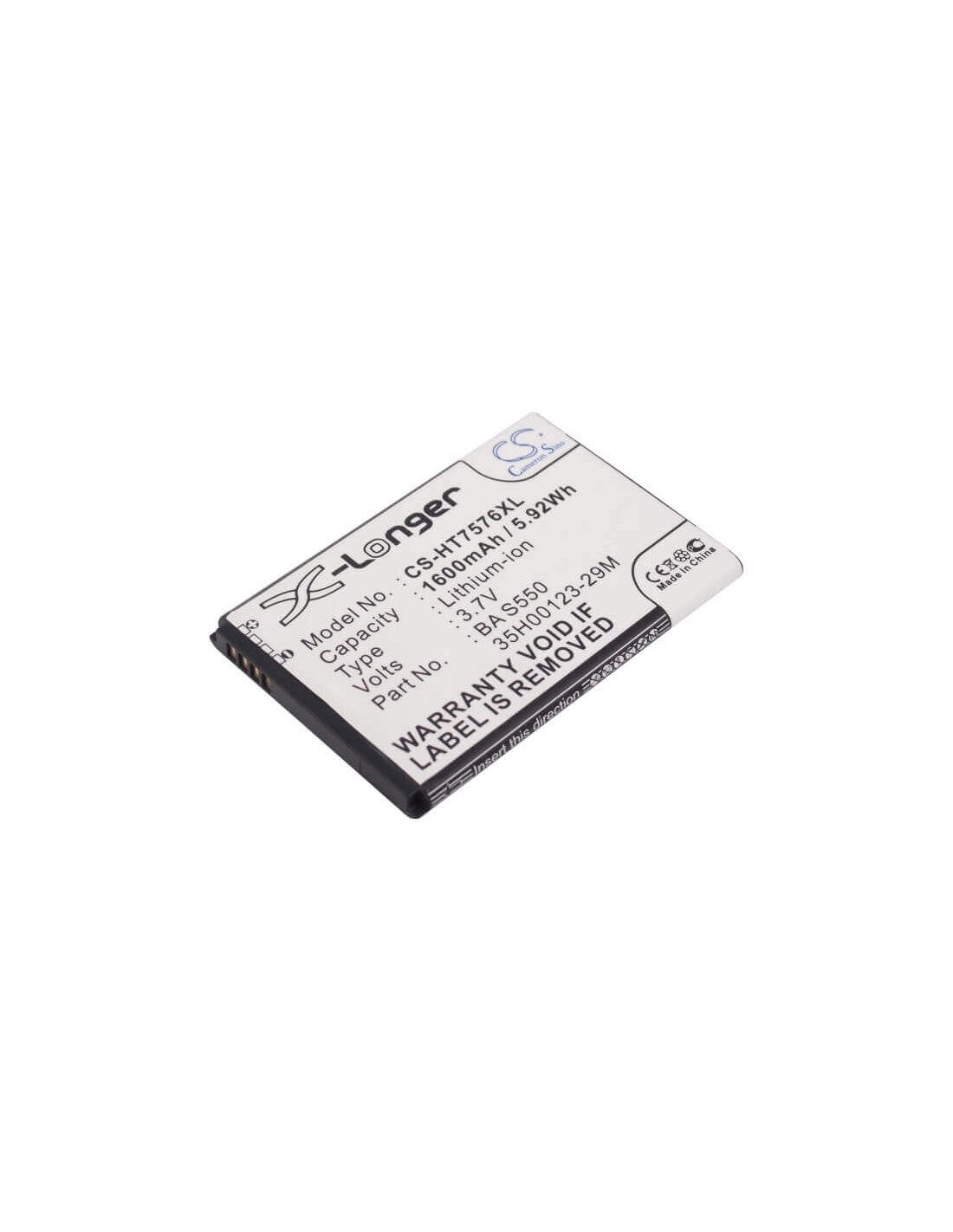 Battery for HTC 7 Pro, T7576 3.7V, 1600mAh - 5.92Wh