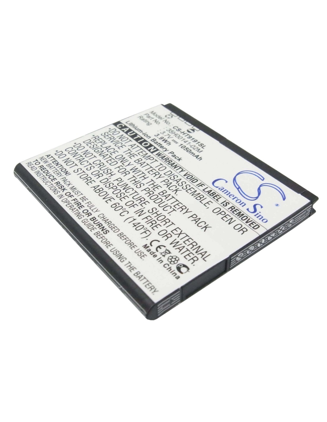 Battery for HTC Ace, Desire HD, A9191 3.7V, 1050mAh - 3.89Wh