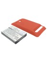 Battery for HTC EVO 4G, A9292, Supersonic, Red back cover 3.7V, 2200mAh - 8.14Wh