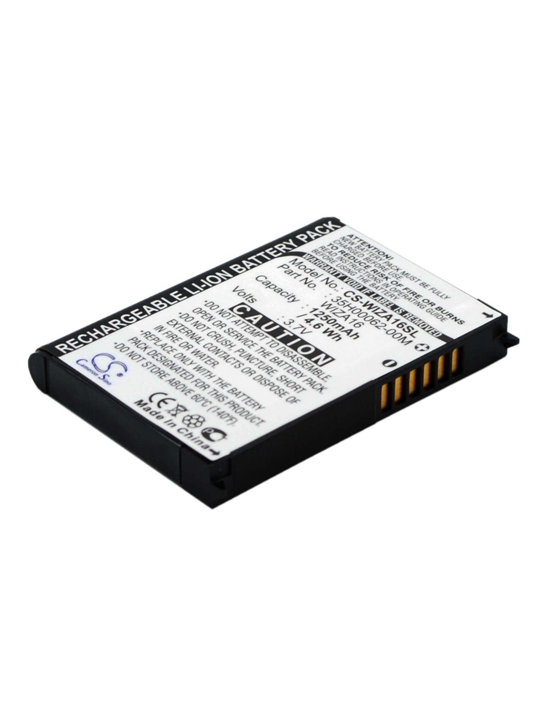 Battery for HTC 8100, 81525, Gene, Gene 100, P3400 3.7V, 1250mAh - 4.63Wh