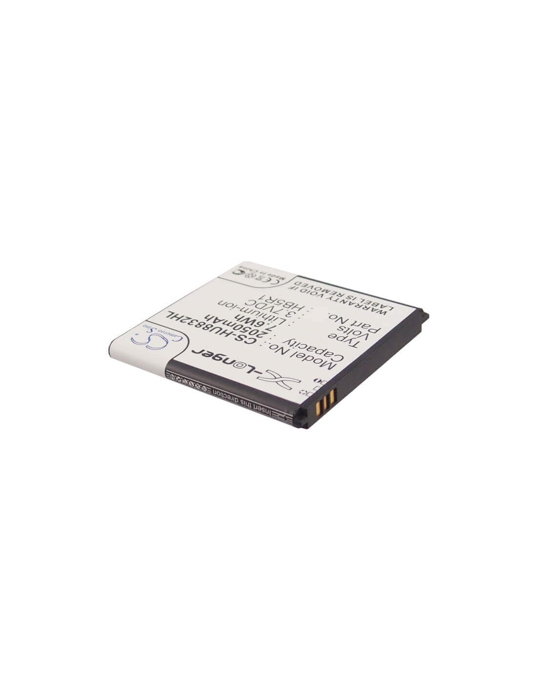 Battery for Huawei U8832, U8832D, U8520 3.7V, 2050mAh - 7.59Wh