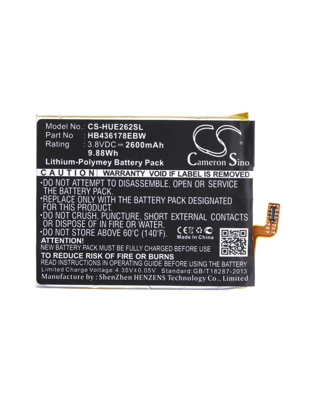 Battery for Huawei E2629, 2629, Mate S 3.8V, 3100mAh - 11.78Wh