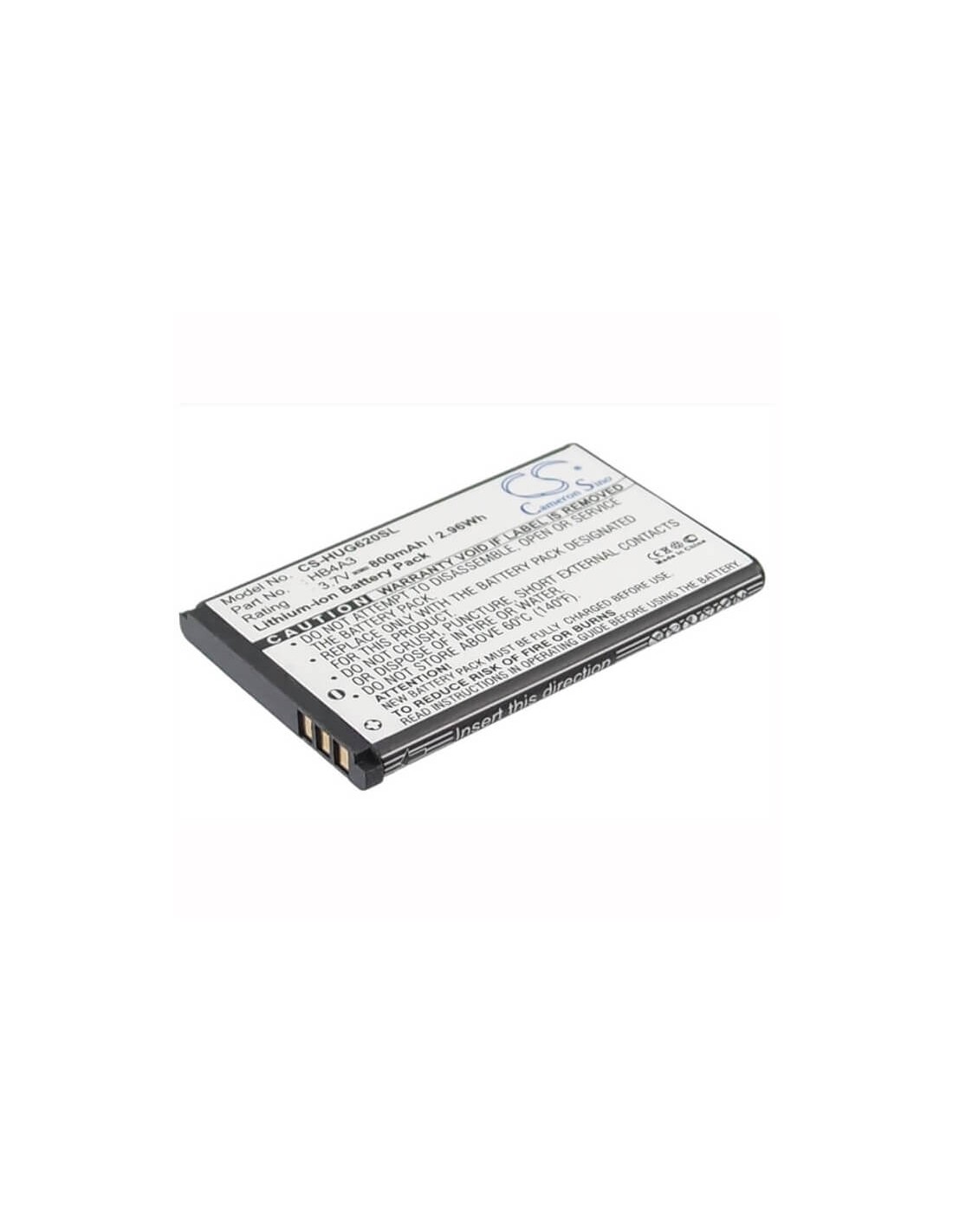 Battery for Huawei G6620, T1201, T1209 3.7V, 800mAh - 2.96Wh