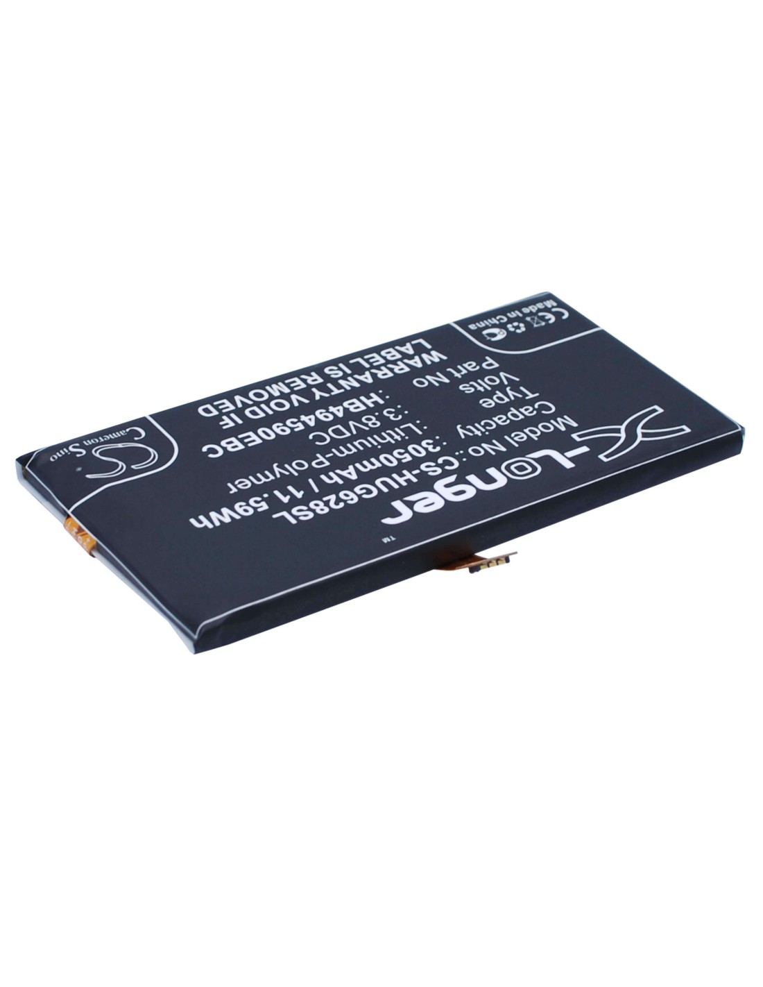 Battery for Huawei Ascend G628, Honor 7, Ascend G628-TL00 3.8V, 3050mAh - 11.59Wh