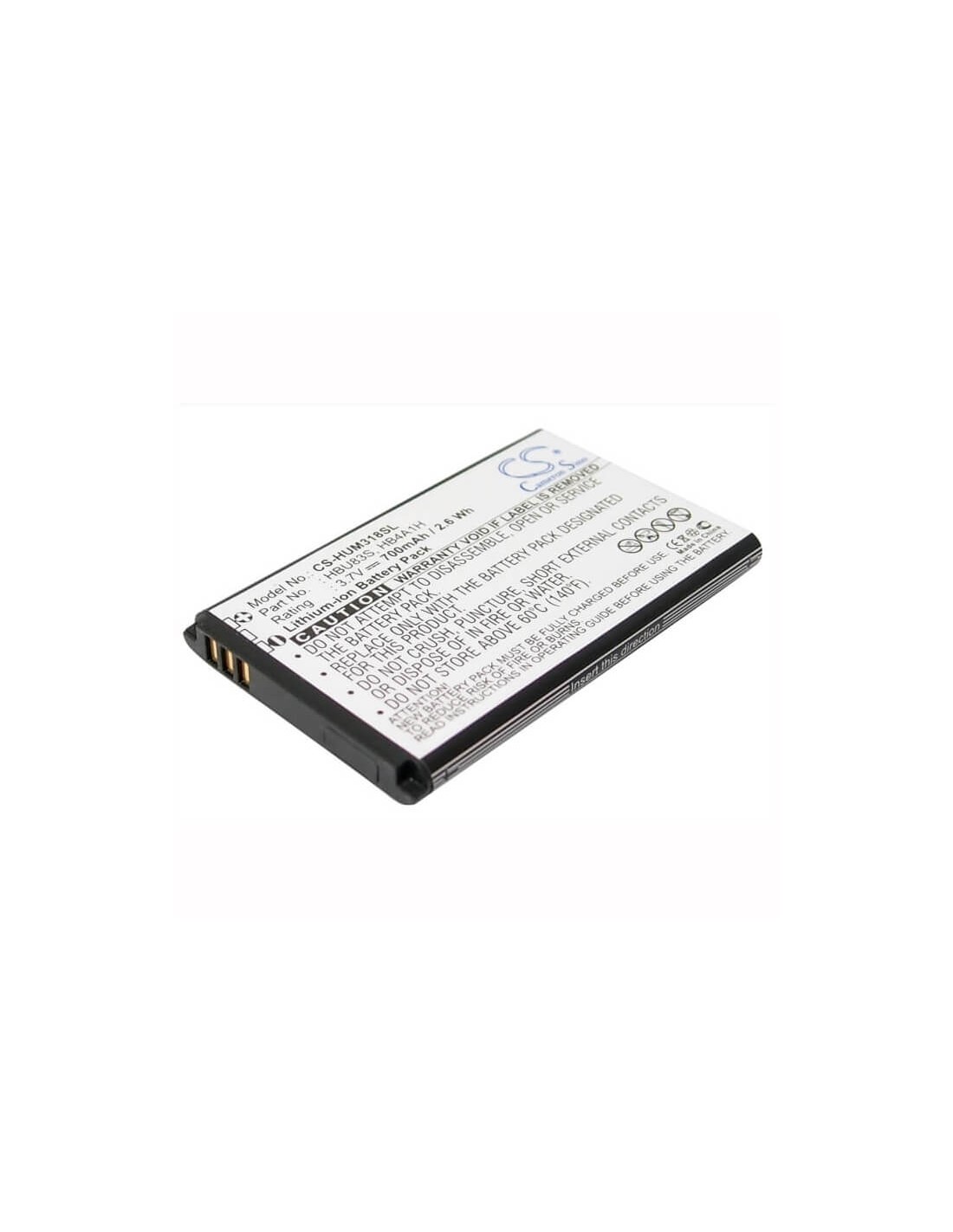 Battery for Huawei M318, U120, U121 3.7V, 700mAh - 2.59Wh
