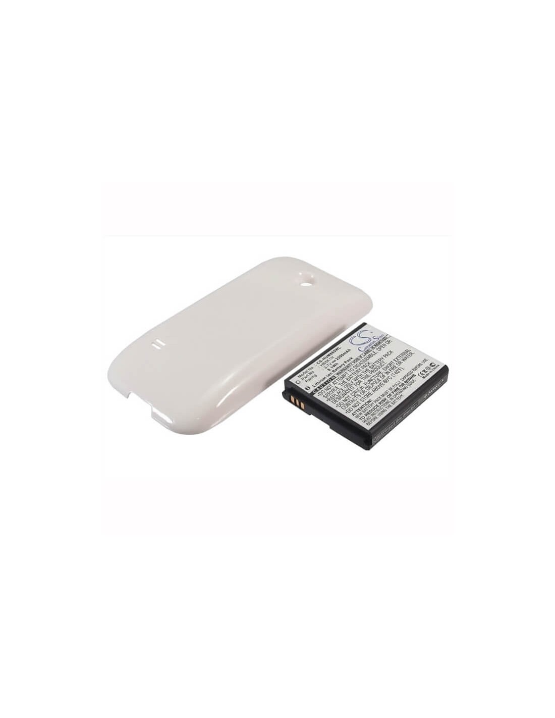 Battery for Huawei Sonic Ascend II, M865 white back cover 3.7V, 2200mAh - 8.14Wh