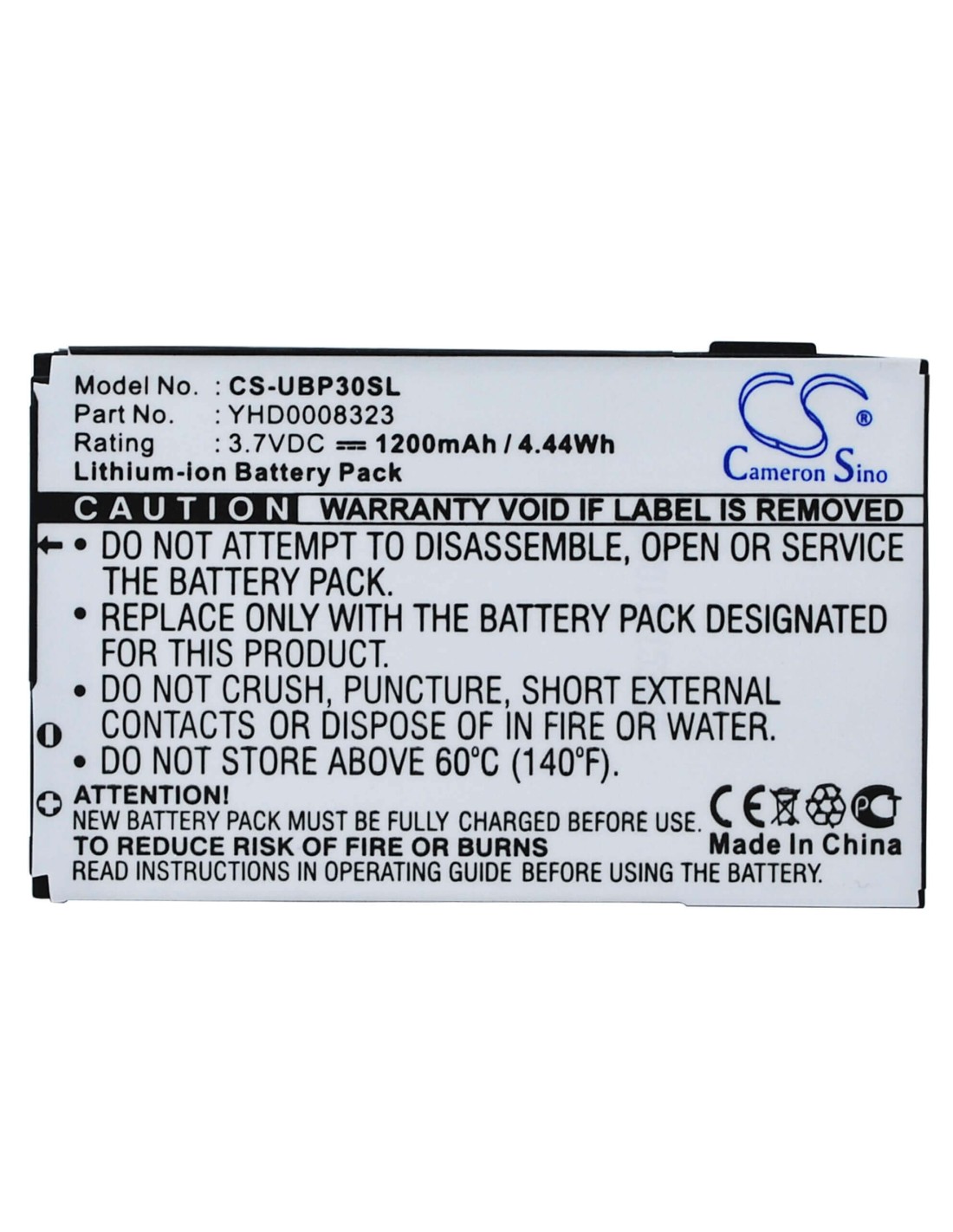 Battery for i-mate JAMA, JAMA 101, P30 3.7V, 1200mAh - 4.44Wh