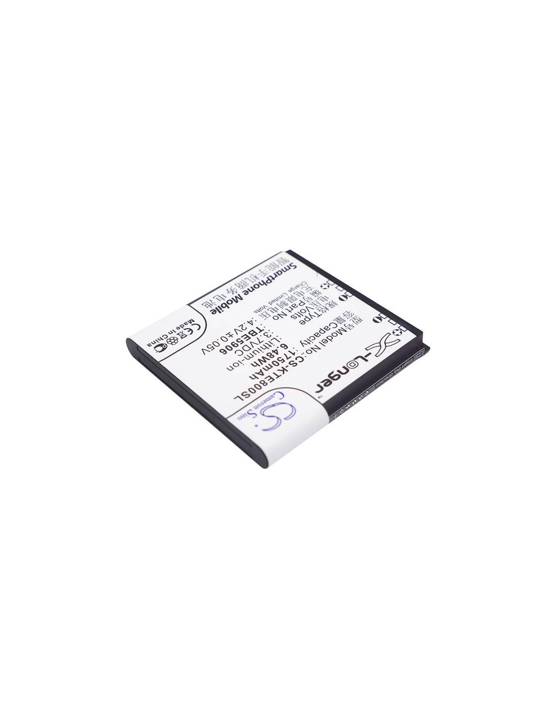 Battery for K-Touch W688, E800, W808 3.7V, 1750mAh - 6.48Wh