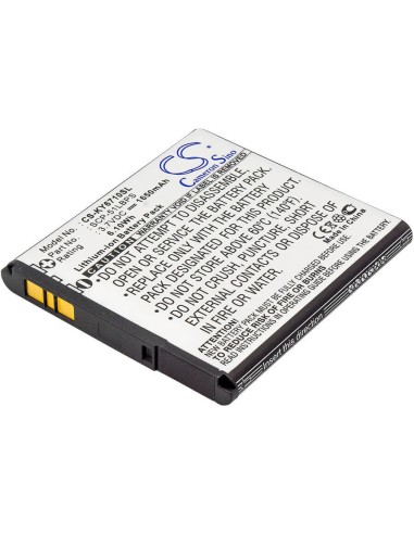 Battery for Kyocera E6710, Torque, E6715 3.7V, 1650mAh - 6.11Wh